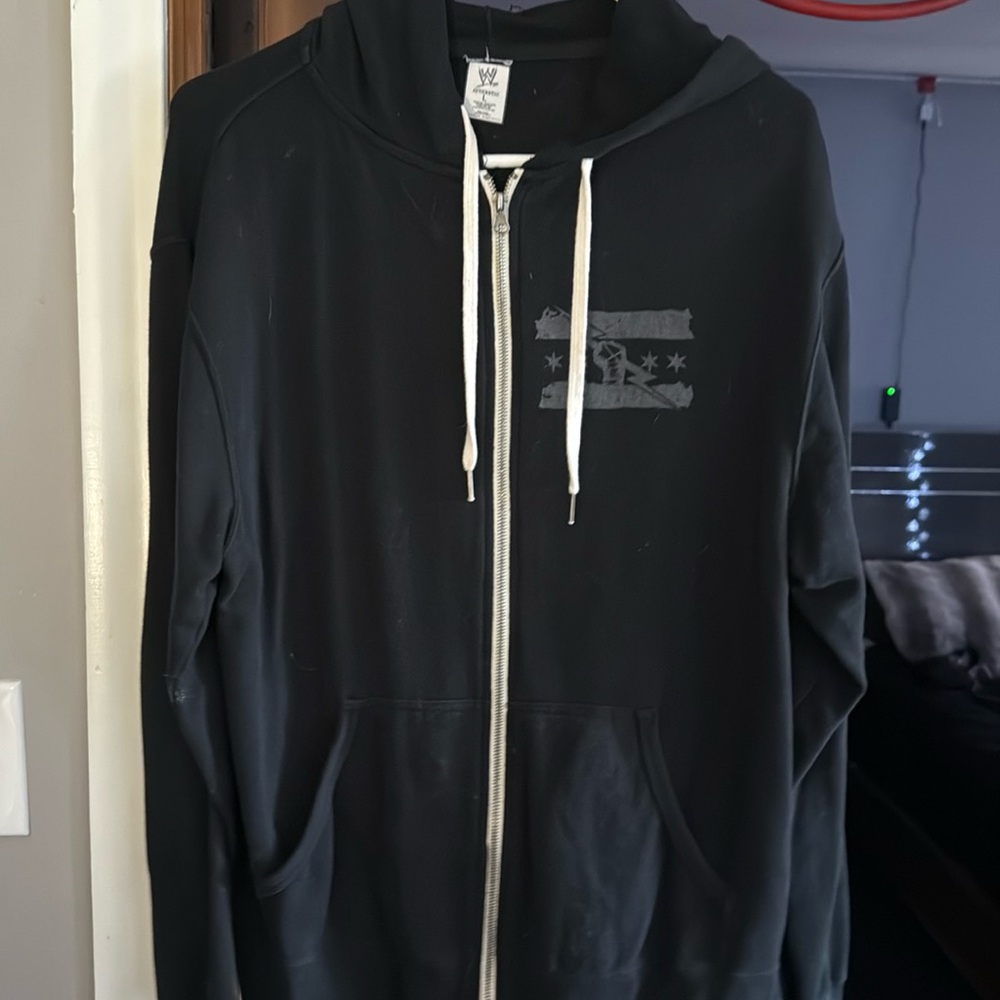 WWE CM PUNK BEAT SINCE DAY ONE ZIP UP HOODIE - SIZE LARGE